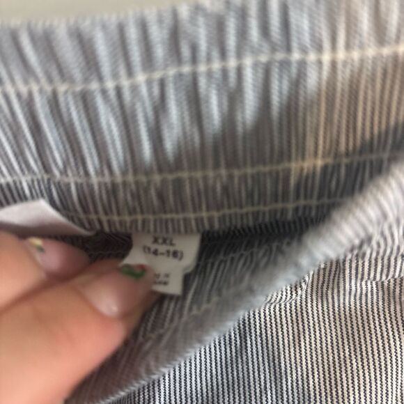 GAP Kids boys blue/white striped pull on Elastic Waistband Shorts size xxl NWOT - Picture 3 of 4